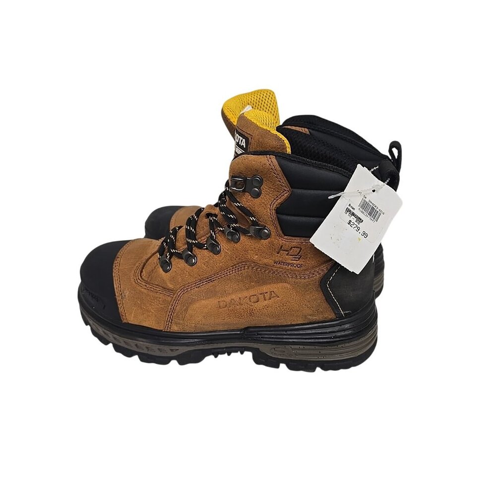 Dakota Men's 6" 6516 CTCP Hyper-Dri 3 Waterproof Safety Work Boots Brown 10.5M - Picture 5 of 8